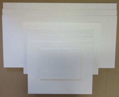 PVC Hartschaumplatten 6mm ca. 4 kg Reste Weiß/Silber - Kunststoff Platte