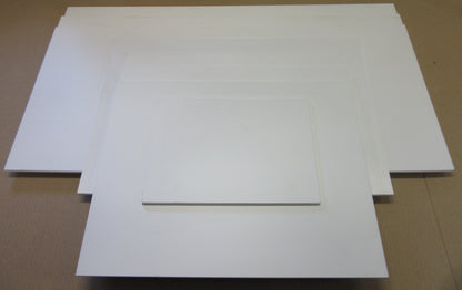 PVC Hartschaumplatten 6mm ca. 4 kg Reste Weiß/Silber - Kunststoff Platte