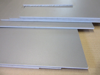 PVC Hartschaumplatten 6mm ca. 4 kg Reste Weiß/Silber - Kunststoff Platte